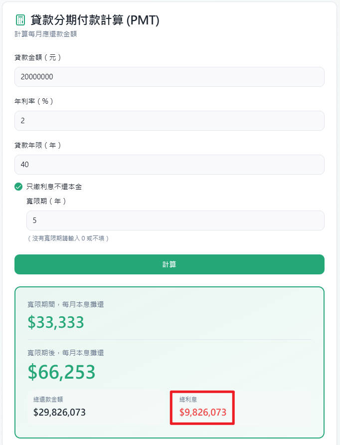 貸款分期計算機